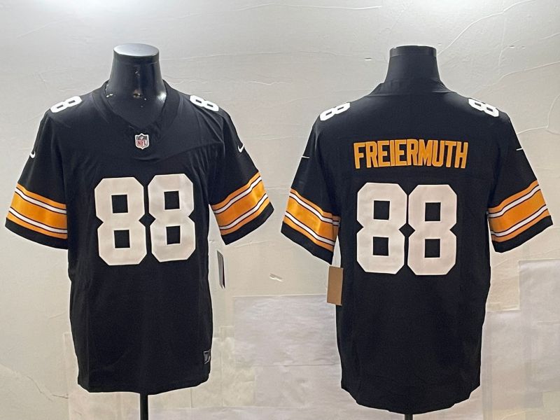 Men Pittsburgh Steelers #88 Freiermuth Black 2024 Nike Limited NFL Jersey style 0108